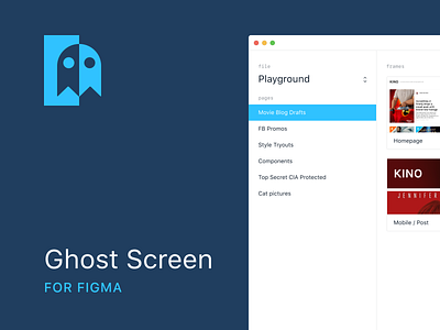 Ghost Screen for Figma figma figmadesign flat ghost minimalistic
