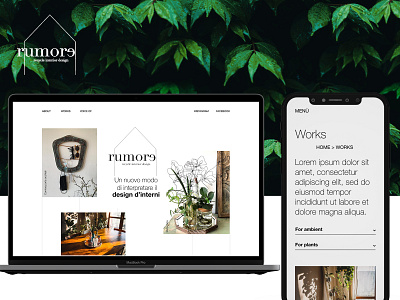 Rumore Interiors - Concept website