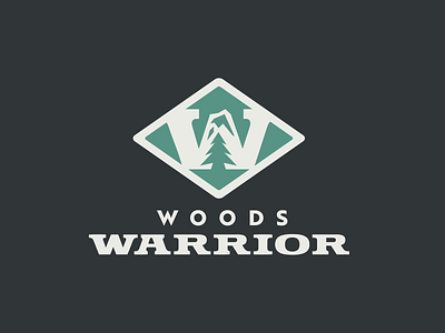 Woods Warrior concept logo dark logo logo design logos warrior wood woods woodsman