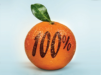 100 percent 100 droplets fresh green juicy orange percent