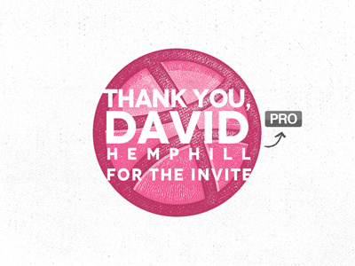 Thank You - David Hemphill david hemphill dribbble ball thank you