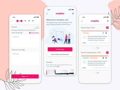 Ampifire Application - Amp Creation Tool aaplication app app design app ui app ux application design desktop design illustration layout design logo mobile ui responsive design ui ui ux ui ux desihn user experience user interface user interface design ux