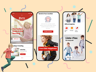 Salto Kids Furniture - Online Store app app design design ecommerce app ecommerce design furniture app furniture website illustration kids kids illustration mobile ui store app store design user experience user interface user interface design