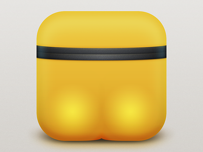 Minion butt butt despicable icon minion os7 yellow