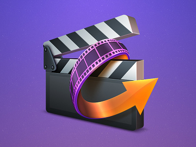 ConvertR Icon clapper convert film icon mac mac osx movie
