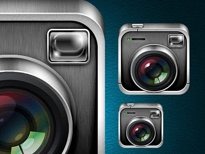 Camera App Icon black camera icon ios iphone lens metal weird