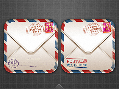 Postale Icon App envelope icon mail postal stamp weird