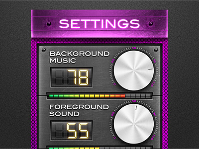 Sound Settings bar interface knob purple setting sound ui weird