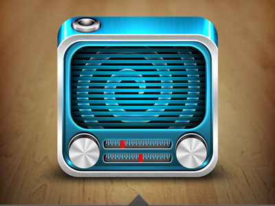 Radio blue icon ios knob radio weird