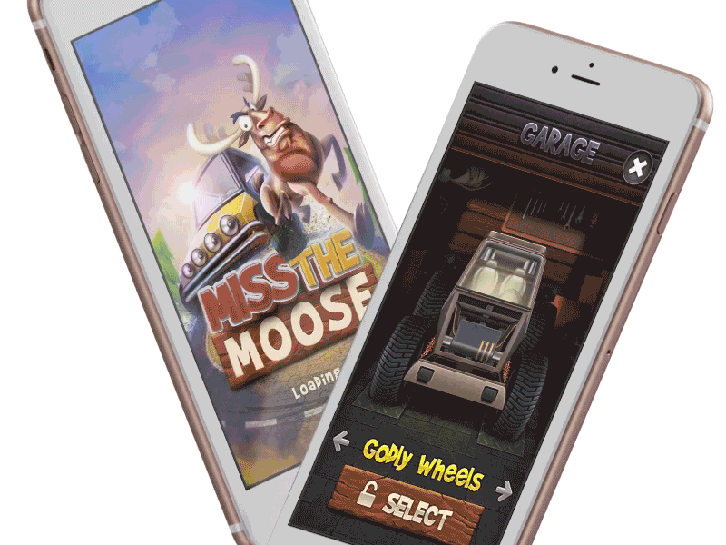 Miss the Moose Case Study game illustration iphone mockup moose race racing website