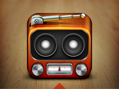 Radio App Icon icon ios iphone knob radio speaker weird