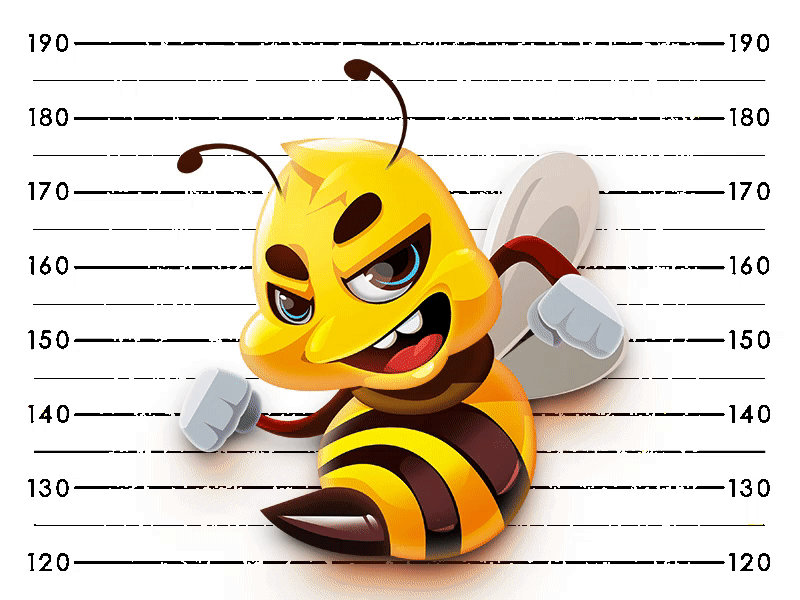 Badbee's Expressions bee character emoji emoticon game illustration mascot mugshot smiley sticker