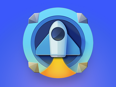 Space Drop App icon appstore dock fiplab icon icon design mac macos rocket shuttle space spaceship