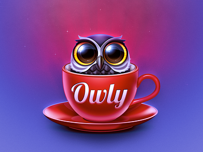 Owly Mac OSX Icon app icon coffee cup icon icon design launcher mac app mac osx owl