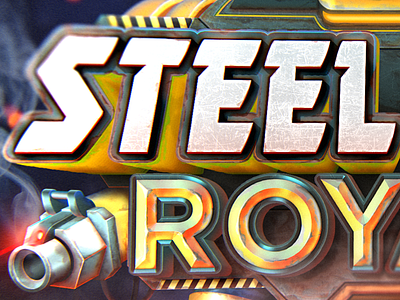 Steel Wars Royale Game Logo Redesign #2 battle game gun iron logo machine mecha robot steel war