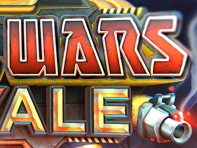 Steel Wars Royale Game Logo Redesign #3 battle game gun iron logo machine mecha robot steel war