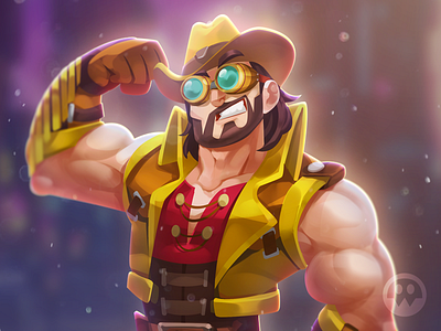 Macho Maniac Character Design character cowboy game game design gameart gamedev illustration macho maniac strong