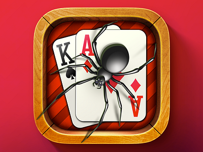iOS Spider Solitaire Icon card game game game icon icon illustration ios ios game poker poker card solitaire spider spider solitaire
