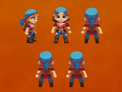 Female Pirate Animation adobe animate animation character female character game game animation jumping pirate platformer spritesheet