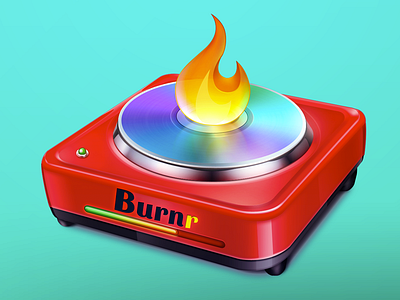 MacOSX App Icon: DVD Burnr app app icon brun burner cd compact disk disc dvd fire icon mac macosx