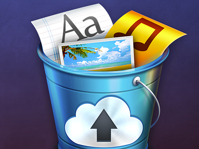 MacOSX Share Bucket App Icon app icon app icon design appdev appstore bucket files mac app mac icon music share stats utility