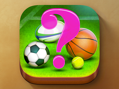 iOS Sport Trivia Quiz App Icon app basket football icon icon app ios ios icon iosicon puzzle quiz soccer sports tennis trivia