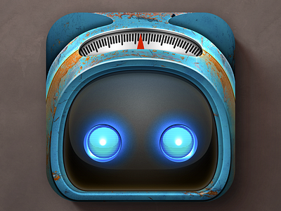 iOS Robot Personal Assistant App Icon Design app icon appstore assistant character icon ios ios app ios icon personal robot steampunk