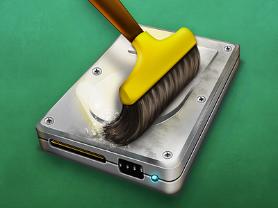 Mac OSX iClean App Icon app app icon broom cleaner disk drive harddisk harddrive icon mac macosx