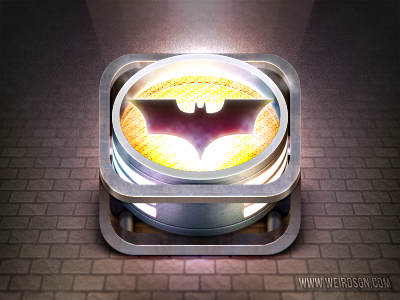 iBatsignal batman gotham icon lamp signal spotlight weird