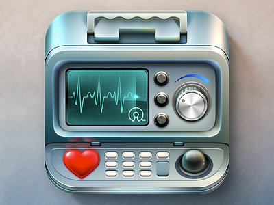 iOS Medical App Icon health icon ios medical skeuomorph