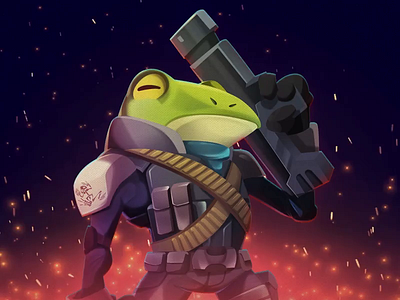 Frog Character Animated Avatar animation avatar character fortnite frog game hero illustration mascot