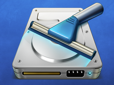 MacOSX iCleaner App Icon app app icon broom cleaner disk drive harddisk harddrive icon mac macosx utility