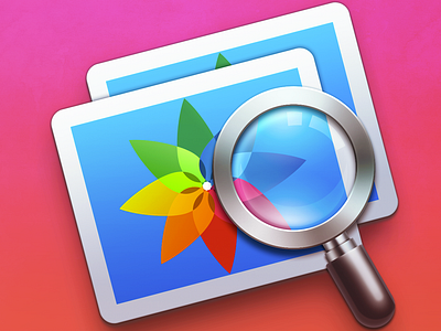 Mac OSX Photo Finder App Icon app appstore find finder flat gamedsgn icon mac osx photo photography search utility weirdsgn