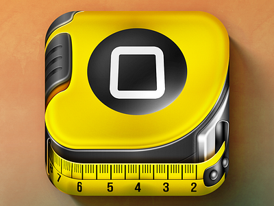 iOS Ruler App Icon app appdev appstore icon ios measure meter ruler scale skeuomorph utility
