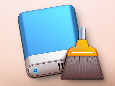Mac OSX External Hard Drive Cleaner App Icon app app icon broom cleaner disk drive harddisk harddrive icon mac macosx utility weirdsgn