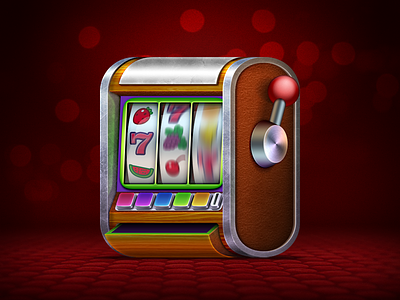 iCasino Icon button casino game handle icon ios jackpot metal slots spin weird