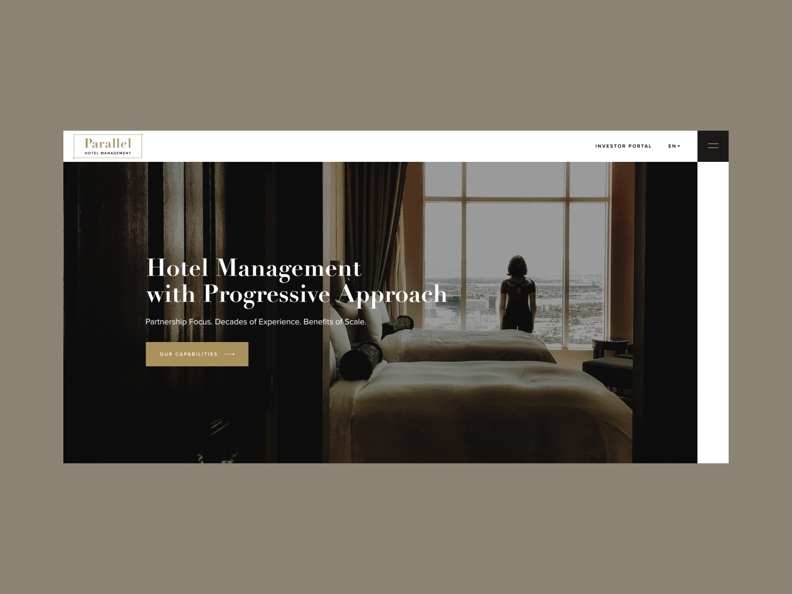 Parallel: Homepage concept for Hotel Operator animation design homepage hotel motion webdesign website