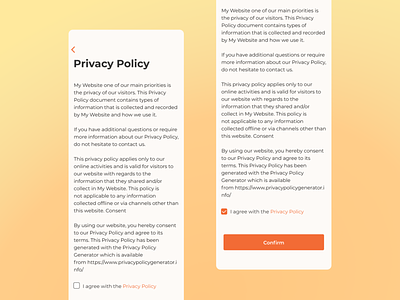 Privacy policy for mobile app