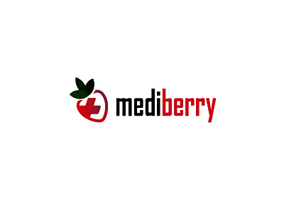 Medi 3 berry food logo fruit logo logo mediberry red logo