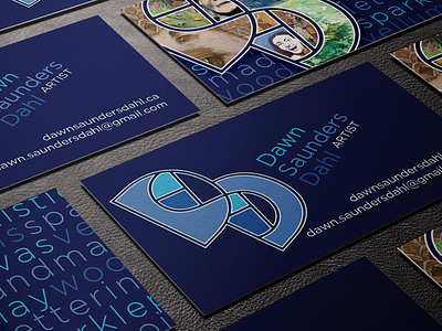 Dawn Saunders Dahl Branding and Cards blue branding business card logo