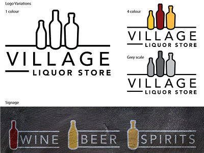 Village Liquor Store branding logo