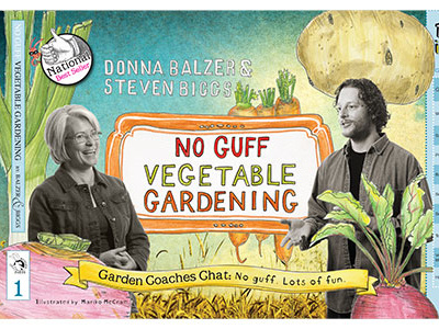 No Guff Gardening book book cover design illustrations