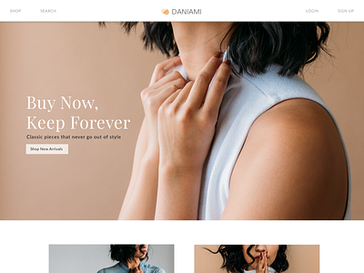 Clothing Store Landing Page calltoaction clothing company design digital ecommerce fashion hero image landing page navigation ui ui ux ui ux design ux