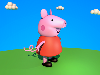 Social man Peppa Pig 3D 3d peppa pig social man