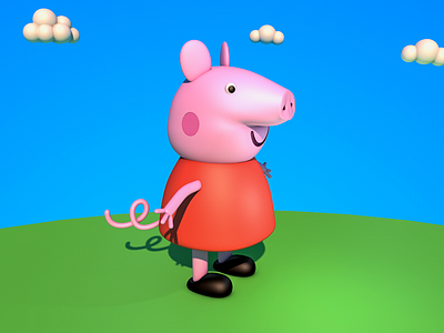 Social man Peppa Pig 3D