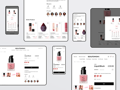 Product page beauty cosmetics design dribbble e-commerce mobile online store product page shop ui ux web