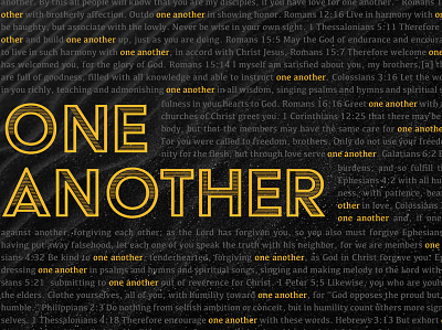 One Another bible church design graphic design logo typography