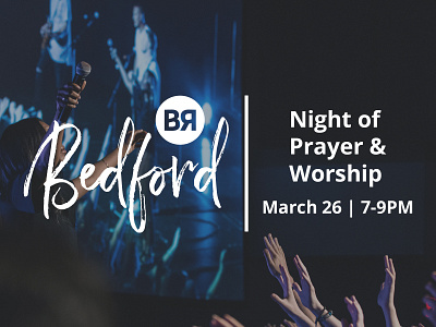 Bedford Worship Night christian church design graphic design logo typography