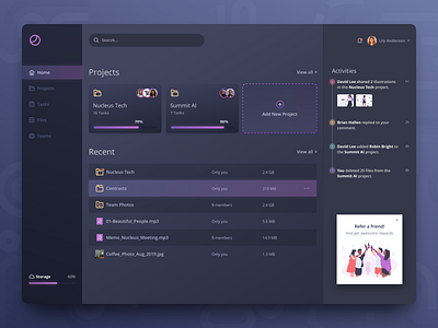 Project Management Dashboard app design flat icon sketch typogaphy ui ux web website