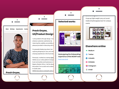 Portfolio 2019 - Mobile mobile personal portfolio web.